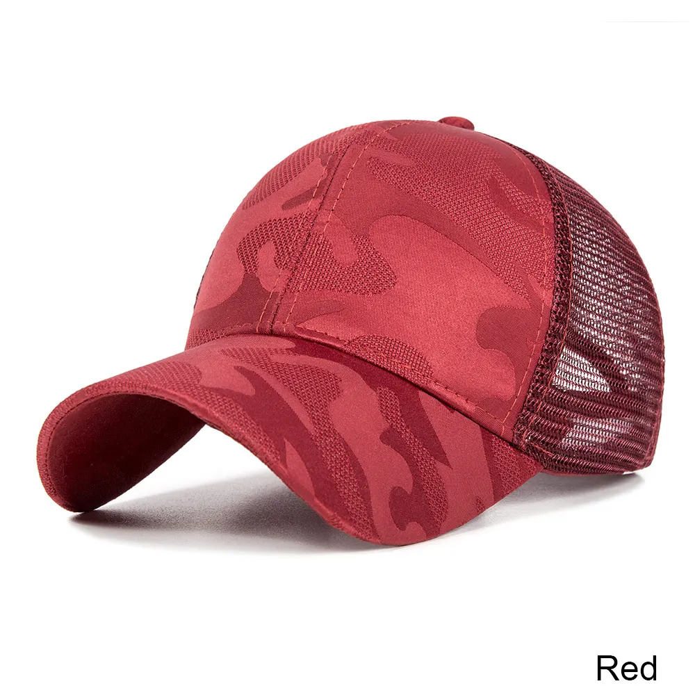 Модные бейсболки женские, для отдыха, хип-хоп, не мнется, Snapback cap s, женские летние шапки, сетчатые, уличные, костяные, дропшиппинг - Цвет: red