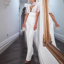 Missord 2019 New Summer Sexy Deep V Mesh Backless High Wais Female Bodycon Elegant Solid Color Jumpsuit FT19439 Missord 2019 New Summer Sexy Deep V Mesh Backless High Wais Female Bodycon Elegant Solid Color Jumpsuit FT19439