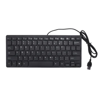 

Black Ultra Thin Quiet Small Size Mini Multimedia Keyboard For Laptop Pc