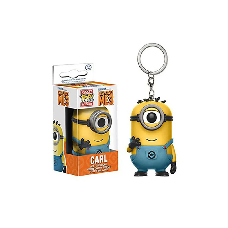 FUNKO POP Гадкий Миньон Карл и Агнесс Карманный Брелок для ключей поп экшн фигурка