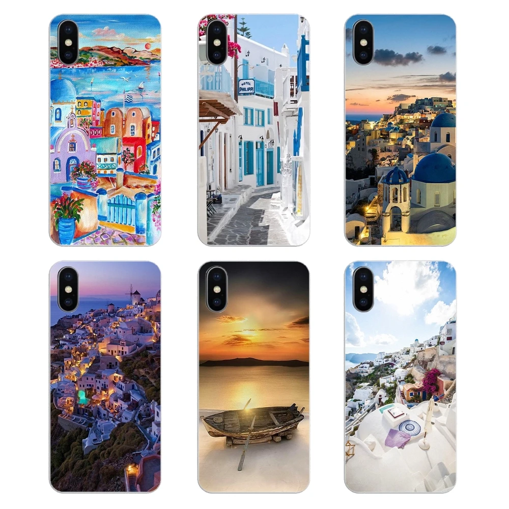 Silicone Phone Cover Bag Oia Santorini Sea Greece Scenery Sunset vacation spot For Nokia 2 3 5 6 8 9 230 3310 2.1 3.1 5.1 7 Plus |