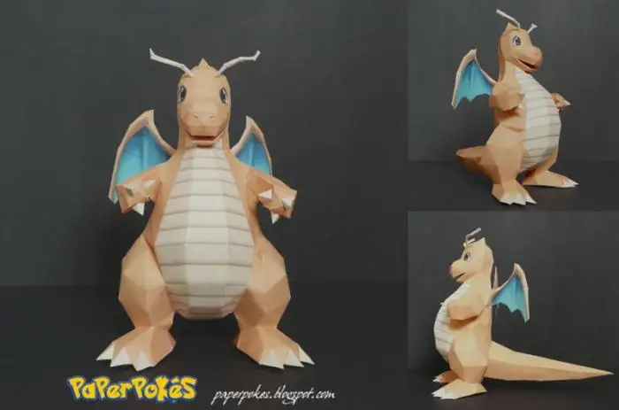 Быстрый Дракон 3D Бумажная модель сделай сам