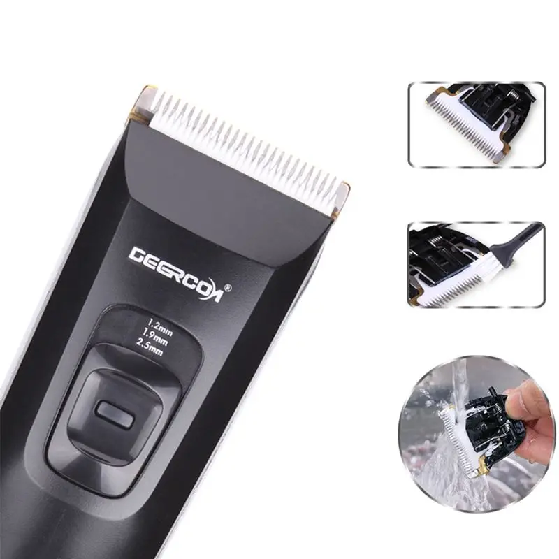 Surker Hc-578 профессиональный мужской триммер для волос электрическая Мужская машинка для стрижки бороды Триммер с многоразмерными тонкими клипперсами Led
