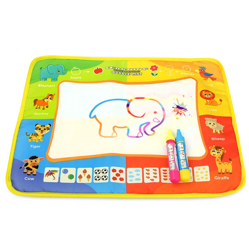 Children Magic Water Drawing Mat with Rainbow Color Swatches Water Painting Board Gift for Kids YJS Dropship