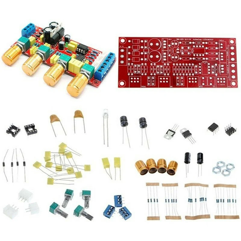 

NE5532 preamplifier diy amplifier kit high and low volume control board Reverberator Suite Components decodificador