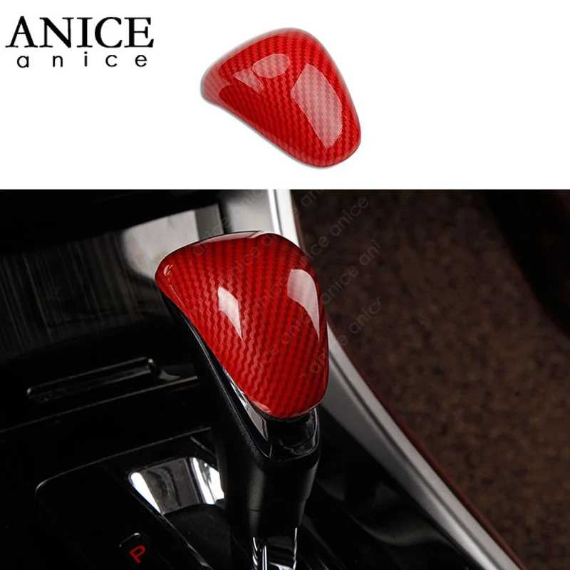 Red Fit For Honda Accord 9th 2014-2017 Gear Shift Knob Shifter Lever Trim 1PCS