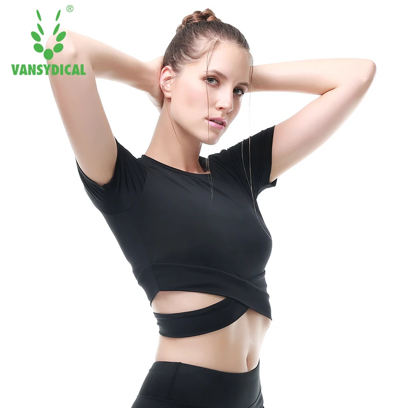 Женский спортивный костюм для йоги Vansydical одежда фитнеса женская бега дышащая