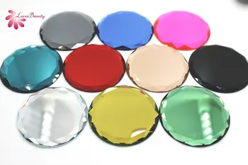 

Free Shipping Hot Sale Professional 10 colors Crystal Glass Pad Eyelash Glue Holder Clear Eyelash Extension Tool 4 pcs/lot