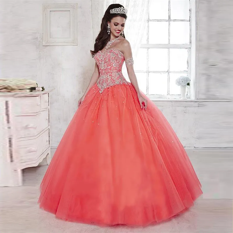 Popular Peach Quinceanera DressesBuy Cheap Peach Quinceanera Dresses