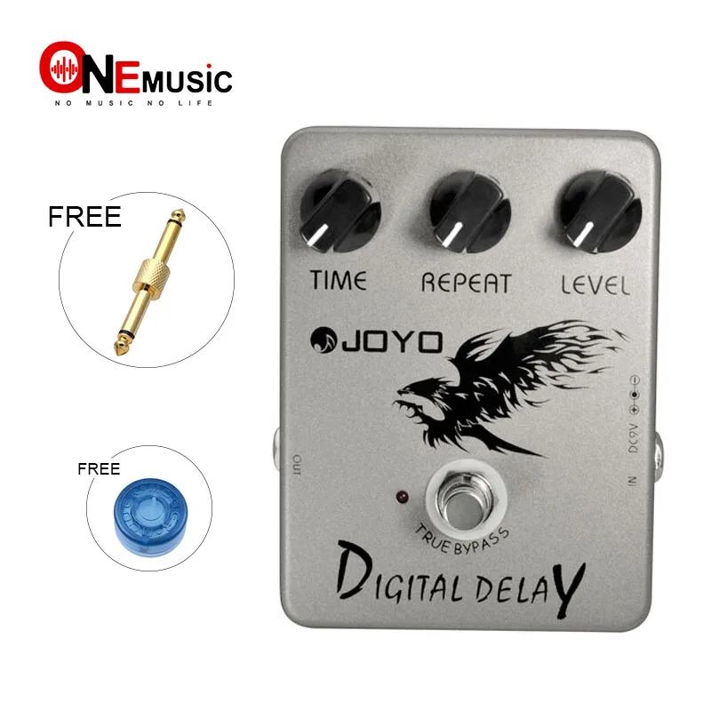 JOYO JF-08 Digital Delay Electric Guitar Effect Pedal True Bypass with gold guitar pedal connetor and Mooer pedal knob JOYO JF-08 Digital Delay Electric Guitar Effect Pedal True Bypass with gold guitar pedal connetor and Mooer pedal knob