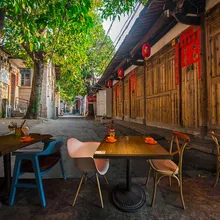 Free Shipping ancient architecture 3D personalized wall painting wallpaper hotel restaurant hot pot shop lobby sofa TV mural