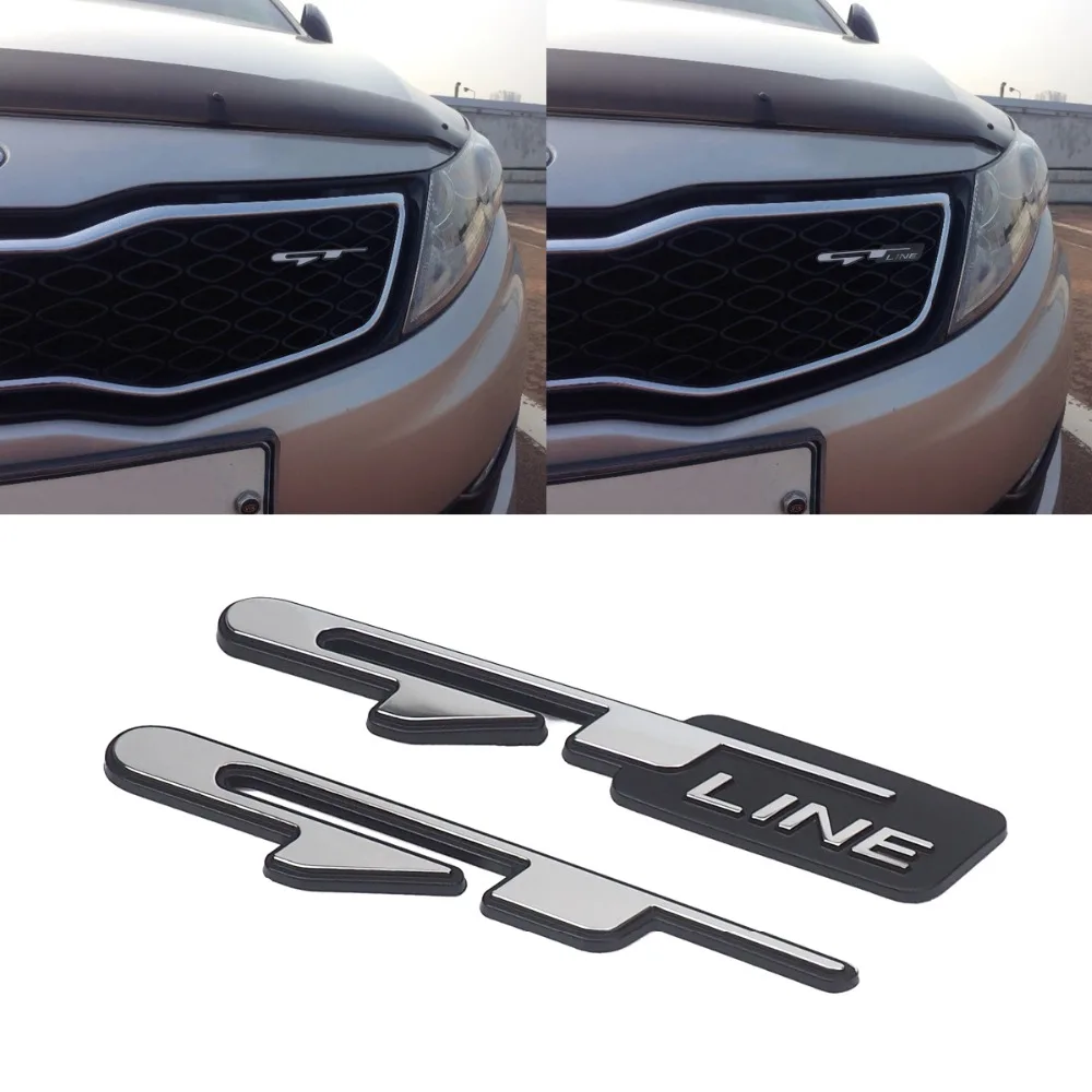 

3D Stereo Chrome Car Sticker for KIA Optima K5 GT Line Ceed Auto Product Logo Emblem Badge Rear Tail Trunk Stickers Decor