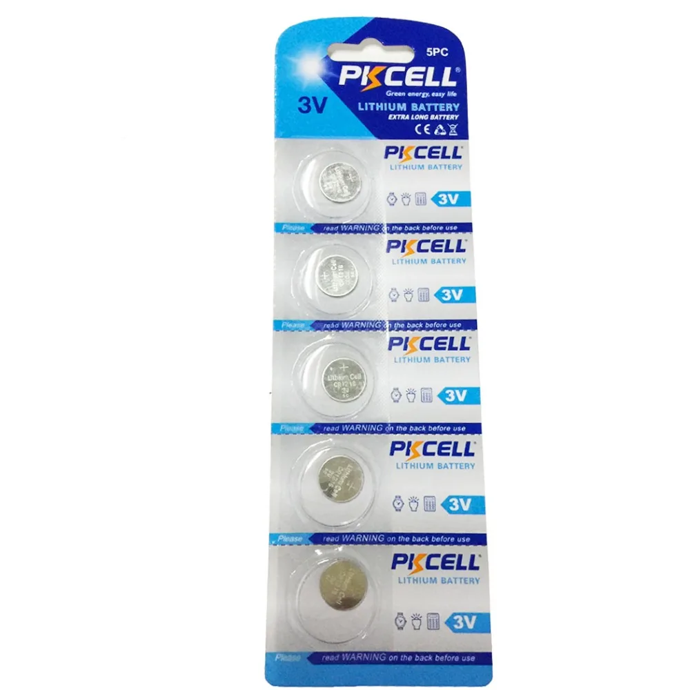 Murata CR1216 3V Lithium Coin Cell Batteries - 5 Pack DL1216 ECR1216 Replacement