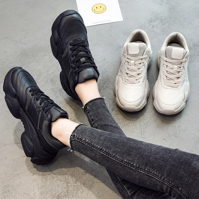 

Old shoes female Korean version of Harajuku autumn 2019 new leather small white shoes women..