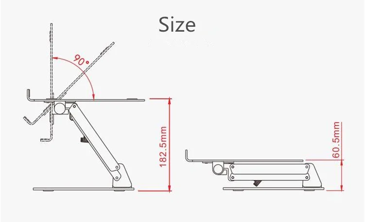 Регулируемая подставка для ноутбука с регулировкой высоты/угла наклона, алюминиевый сплав, охлаждающий настольный монитор для ноутбука, держатель Highten, подъемная подставка для MacBook