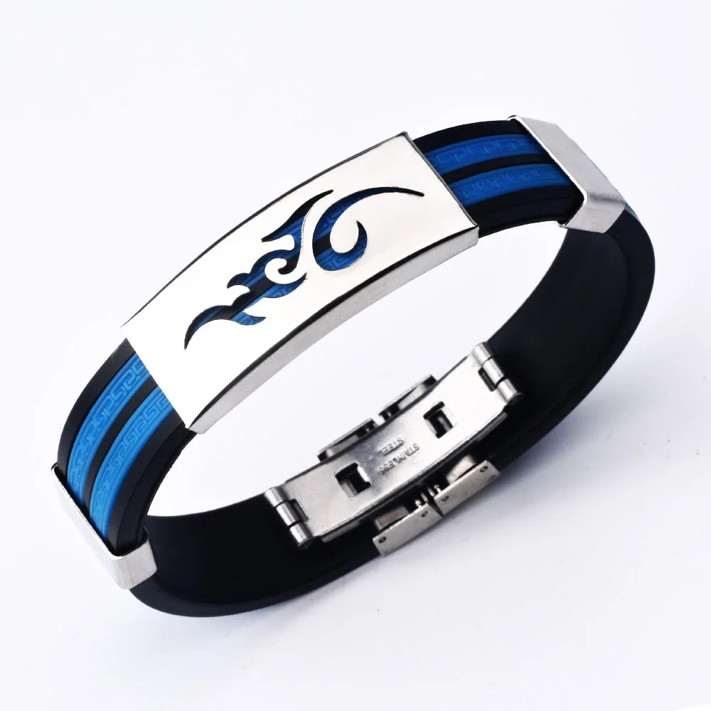 LiuJun jrewelry rubber flame Sign sports couple Charm bracelets