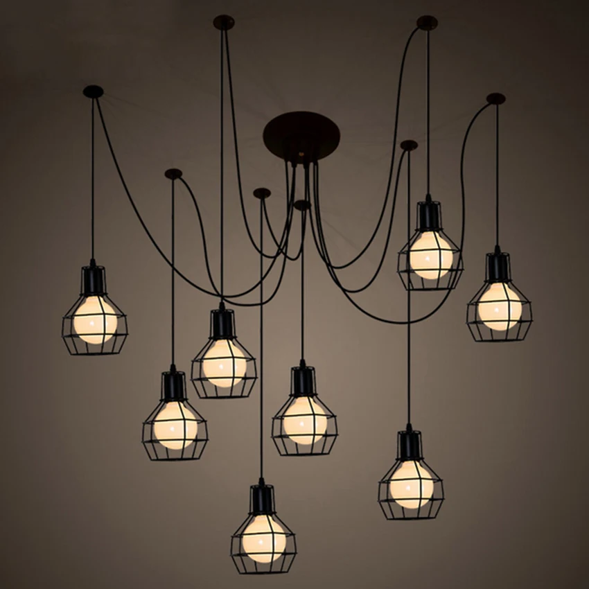 

Nordic Loft Art LED Pendant Lights Modern Iron Lampshade Pendant Lamp Living Room Cafe Bar Decor Lighting Hanging Lamp Luminaire