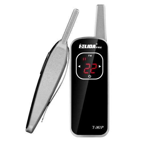 

HELIDA T-M1P Mini Walkie Talkie with FM Radio UHF 400-470MHz Two Way Radio for Restaurant/Hotel/School