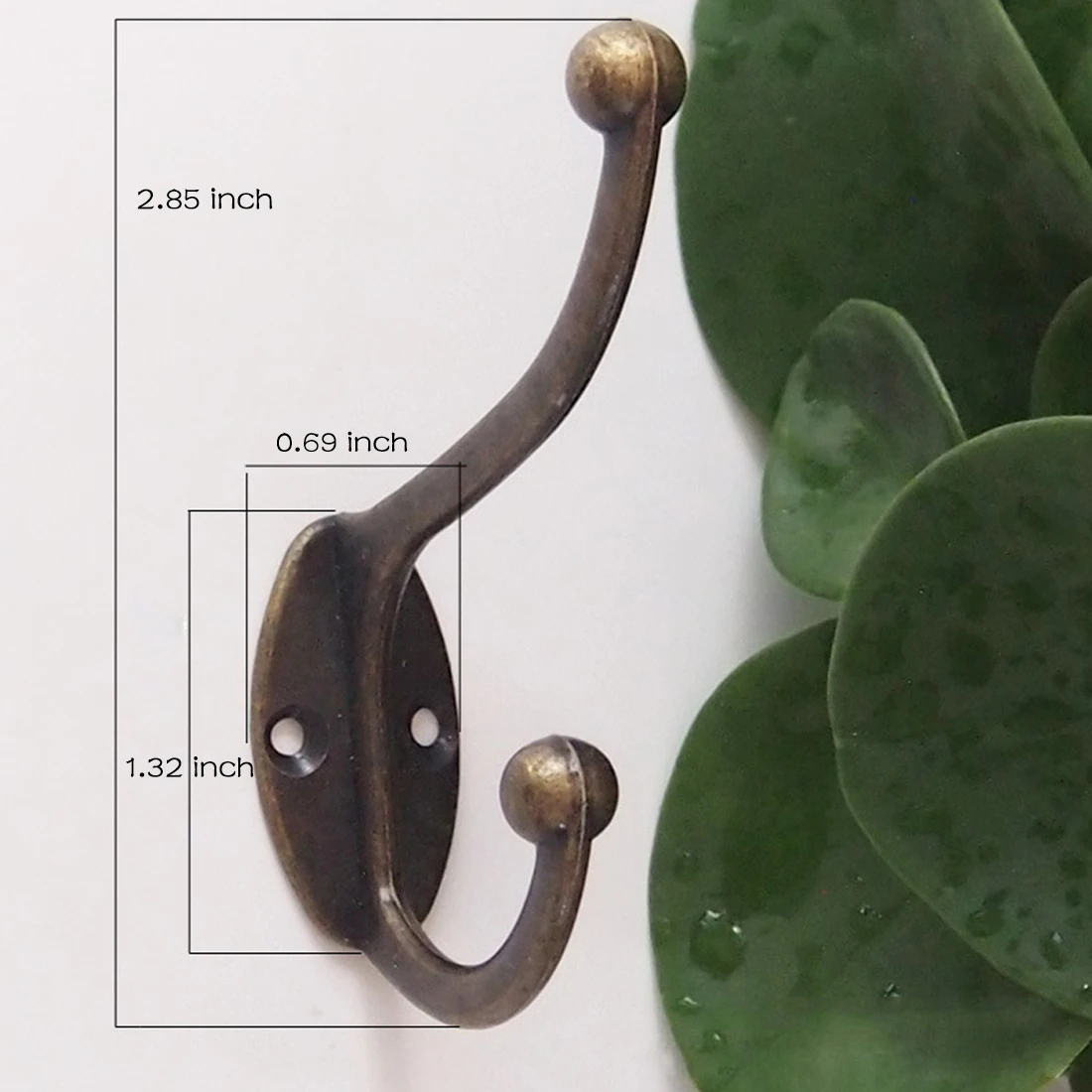 Wall Hook 5PCS Cloth Hook Hangers Vintage Bronze Wall Hook Rustic Key