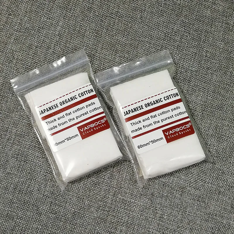 

10pcs 100% Japanese Pure Organic cotton Wicks cotton fabric japan pads for DIY RDA Ecig Vape Cotton