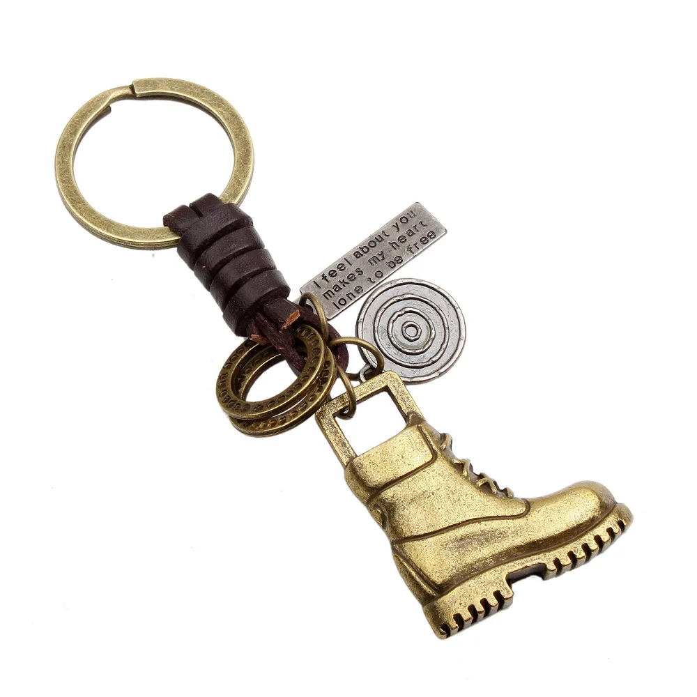 JEWELRYGIFT الجلود حقيبة سلسلة مفاتيح سحر امرأة الرجال حلقة رئيسية الهدايا حذاء رياضة مفتاح حامل قلادة اكسسوارات أحذية من الجلد مفتاح سلسلة