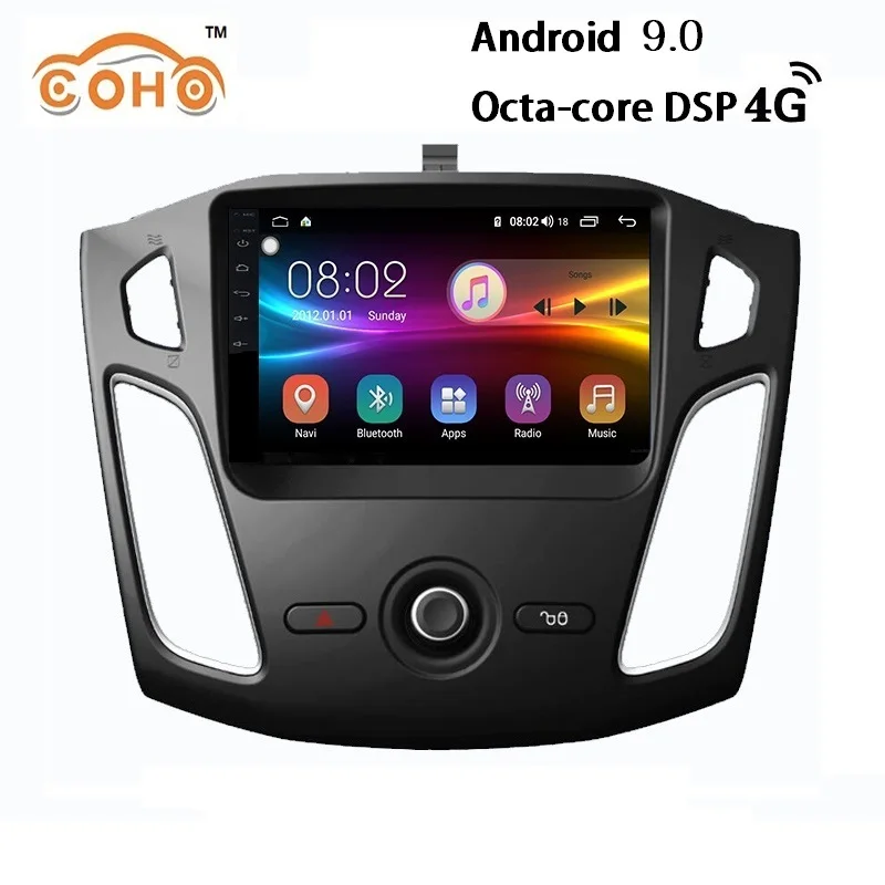 

Car audio Android 9.0 8-core 4/64G for 2012 Fo rd Focus with Radio BT GPS navigation Carplay DSP support WIFI 4G and SWC