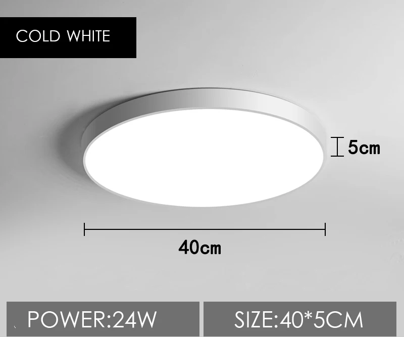 Светодиодный потолочный светильник современная лампа для гостиной светильник для спальни кухни поверхностное крепление скрытая панель Пульт дистанционного управления - Цвет корпуса: cold white