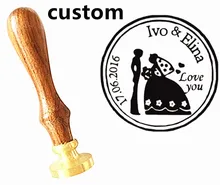 Customize wax seal stamp logo Personalized image custom seal paint seal stamp wedding invitation Retro antique stamp custom