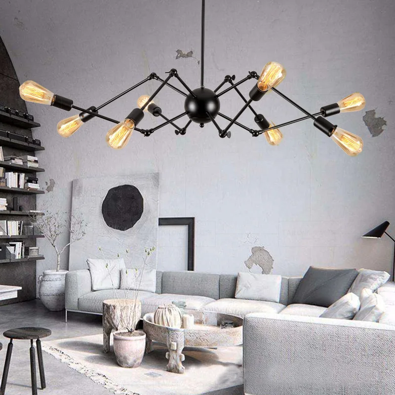 

Northern Europe Creative Spider Restaurant Light Contemporary Living Room Art Clothing Store Office Branch Chandelier Lighting