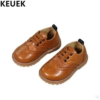 

NEW Fashion Genuine Leather Children Shoes Boys Girls Casual Brogue Shoes Baby Breathable Flats Kids Oxford Shoes Sneakers 03