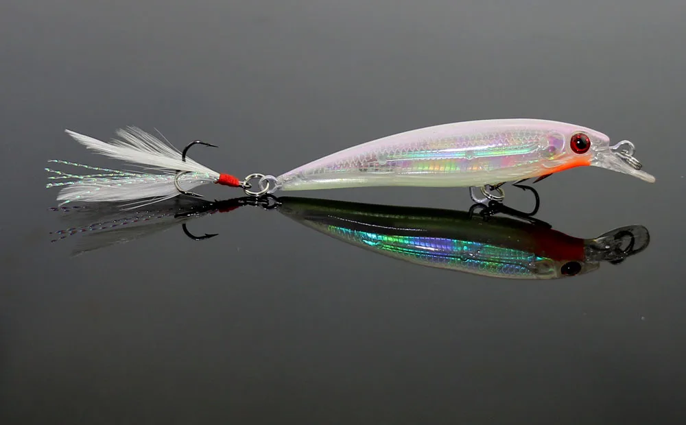 HENGJIA 1 unid 7,2G 9 cm pesca wobblers láser Minnow señuelo pesca swimbait aparejos anzuelos crankbait isca cebo duro artificial
