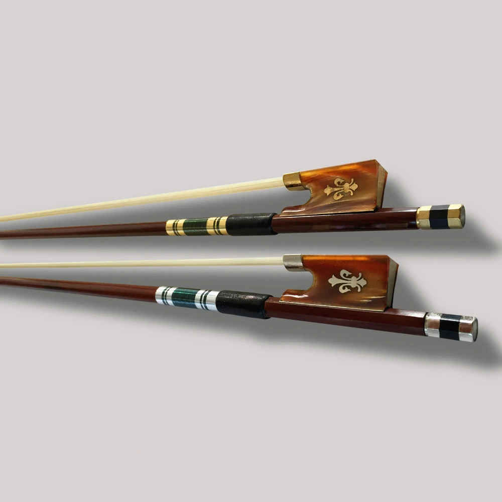 handmade Violin Bow 4/4 BrazilWood Ebony Frog Colored Shell Horn Carved Orchid Ox Gold Braided Violino White Horse Hair | Спорт и