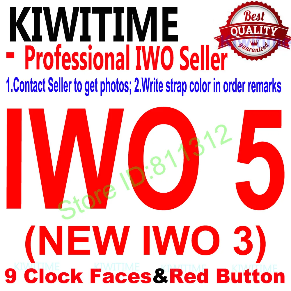 

Bluetooth Smart Watch IWO 5 NEW Upgrade IWO 3 SmartWatch Case for Apple iOS iPhone Xiaomi Android Smart Phone NOT Apple Watch 3