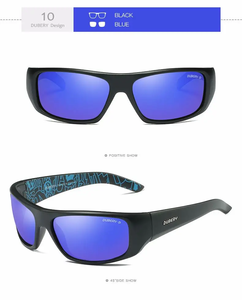 DUBERY разноцветные поляризованные солнцезащитные очки для спорта на открытом воздухе, рыбалки, вождения, верховой езды - Цвет: Photo Color