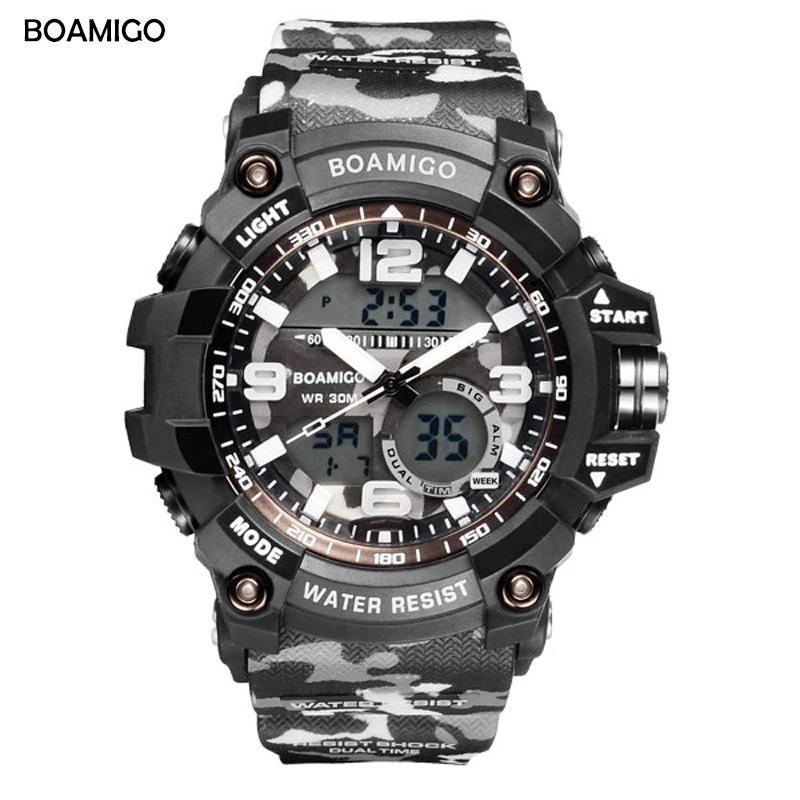 

BOAMIGO Top Luxury Sports Watches Men Waterproof LED Digital Watch Fashion Casual Men's Wristwatches Clock Relogio Masculino