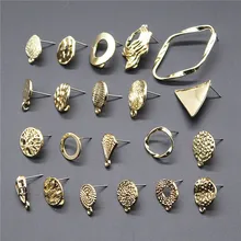 2 шт золотые искаженные серьги соединители серьги изготовление фурнитура аксессуары серьги основа соединители Linker