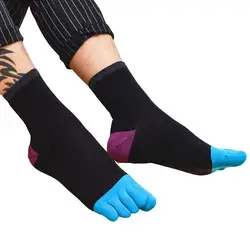 YGYEEG мягкая модная 1 пара зима-осень теплые удобные Для мужчин Одежда высшего качества Для женщин пять пальцев чистого Мягкий хлопок носки