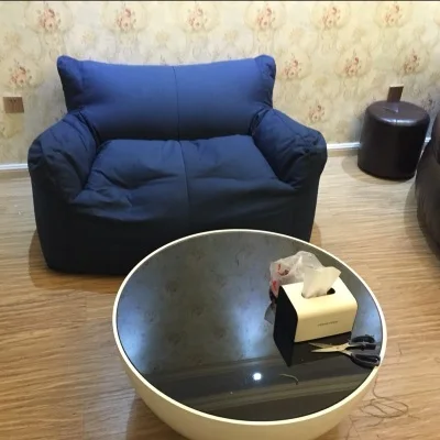 Луи Мода Гостиная креативный ленивый диван двойной личности для взрослых спальня небольшой диван-кровать-татами - Цвет: Navy canvas