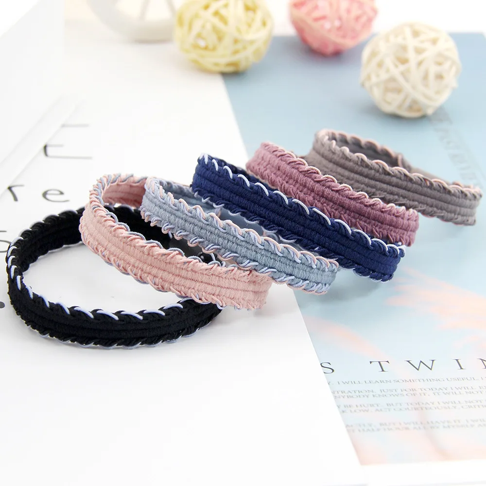 

Korean Modis Women Girls Elastic Hair Bands Tie Gum Sweet Lace Scrunchie Ponytail Holder Mujer Solid Kawaii Hair Accessories