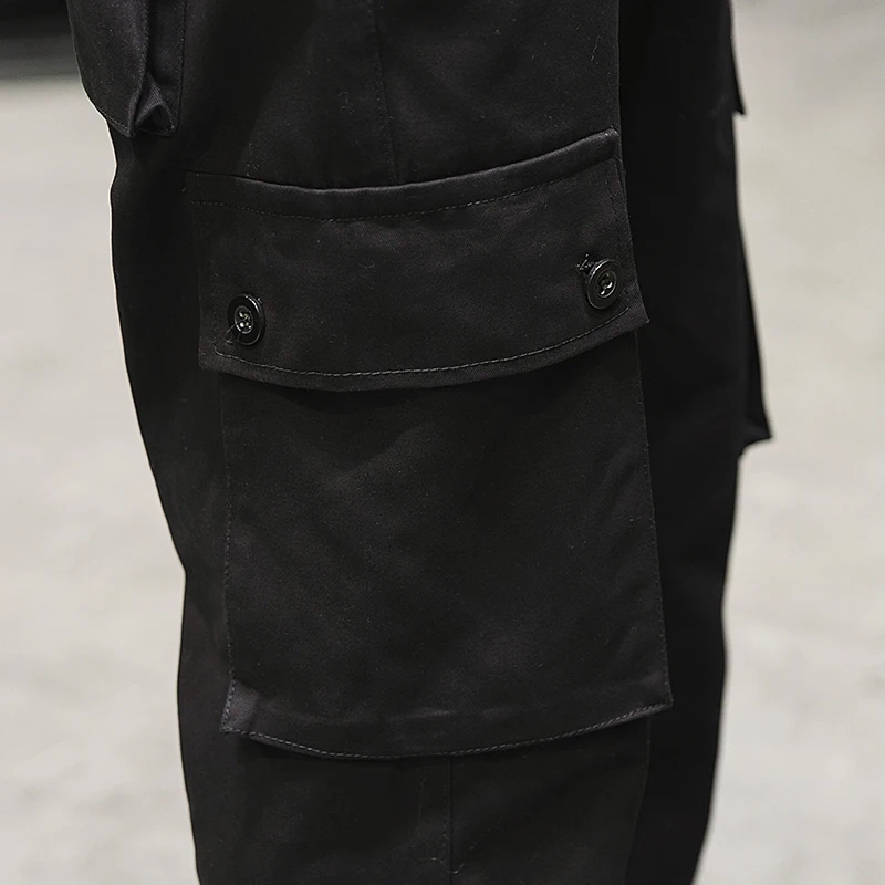 2019 Promotion Only Today Cargo Pants For Men Black Multi-pocket Fashion Japanese Designer Cool Classic Homme Pants Trousers