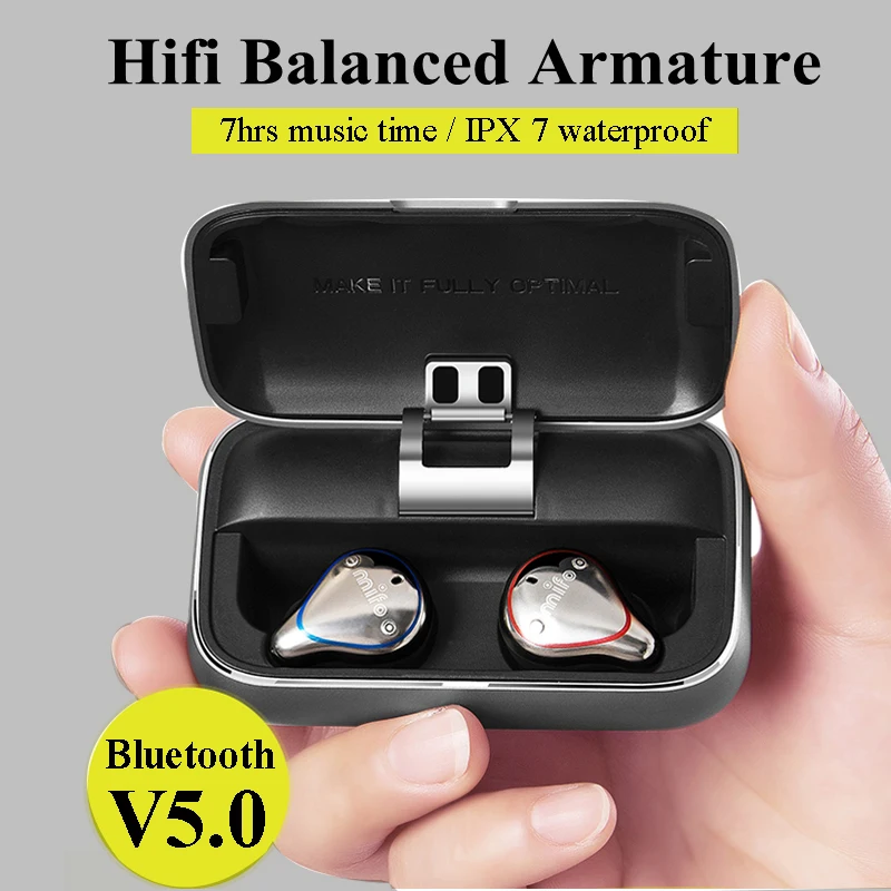 R$354.48 50% de desconto|Mifo o5 bluetooth 5.0 verdadeiro fones de ouvido sem fio equilibrado bluetooth fone esporte estéreo som com caixa carregamento para o telefone-in Fones de ouvido from Eletrônicos on AliExpress 