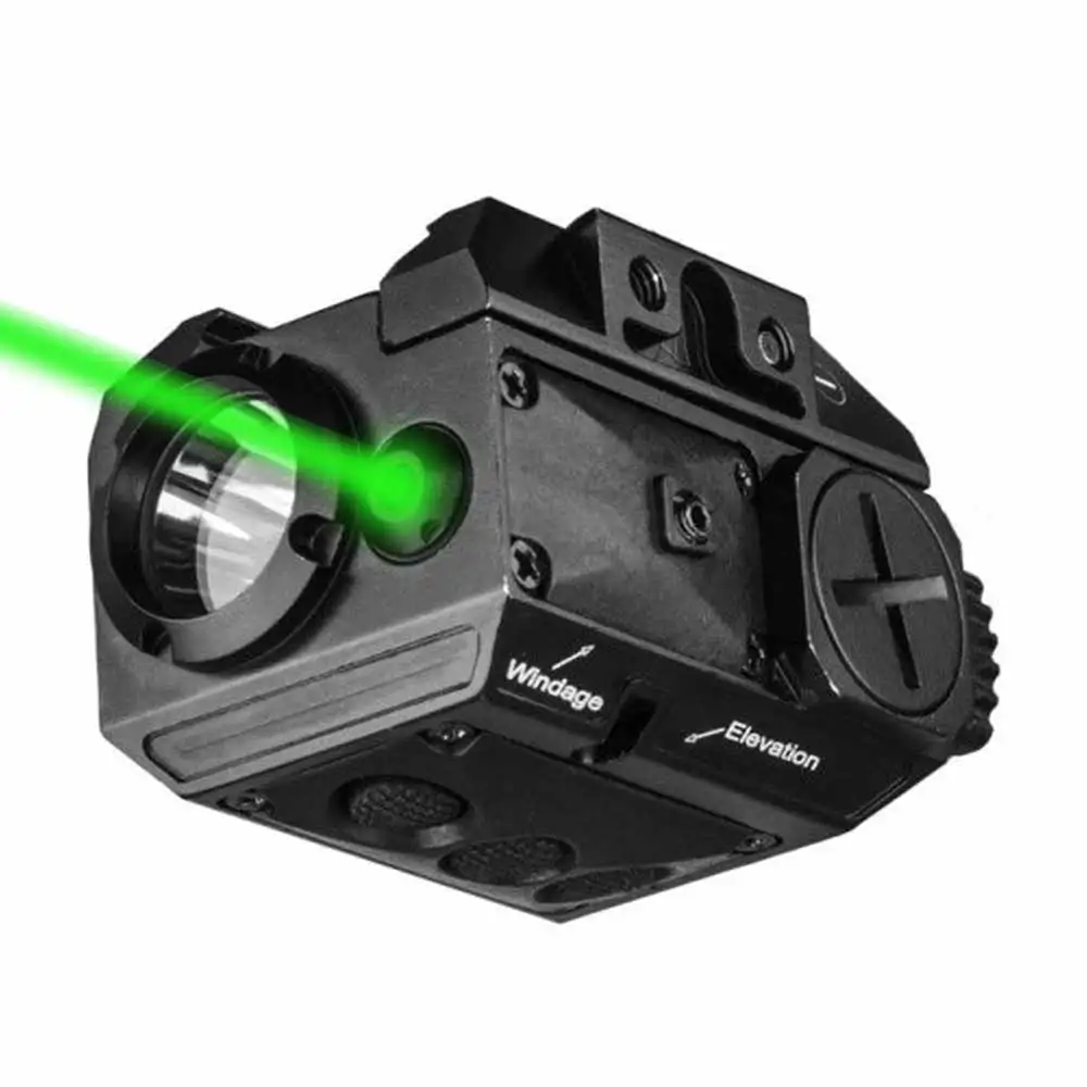 Laser + Lanterna Tocha para Pistola Rifle com Picatinny Combinação Vermelho Verde Tática Arma Luz Subzero Ferroviário 2in1 –