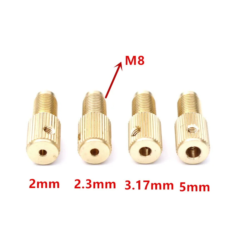 Самозатягиванием мини латунная дрель зажим патрон шатун M8-2 мм/2,3 мм/3,17 мм/5 мм