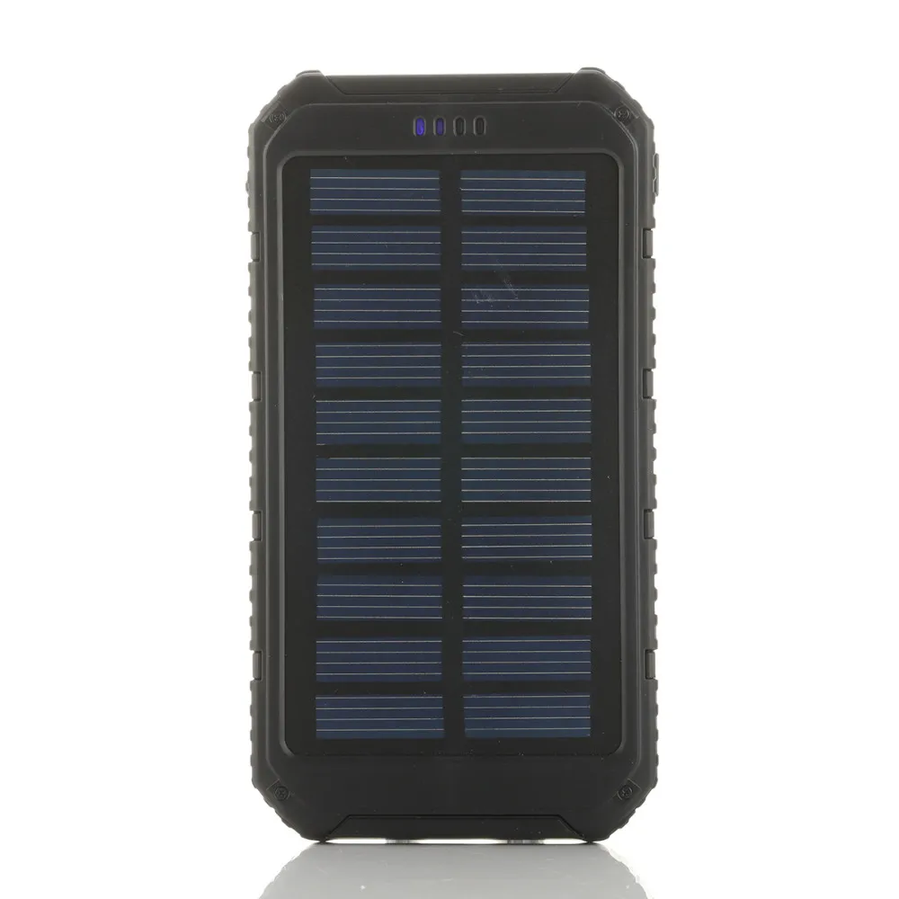 Блок питания 10000 mAh аккумулятор на солнечной батареи Экстрим мобильный телефон пакет двойной USB светодиодный внешний аккумулятор для iPhone Xiaomi samsung