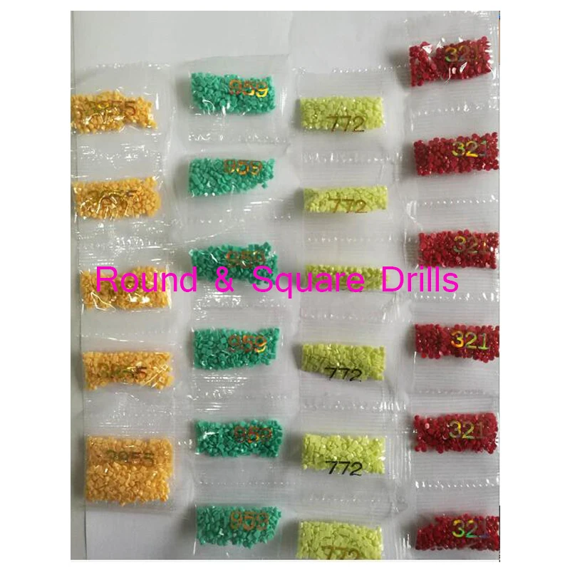 Wholesale DMC 447 Color Full Round/square Drills Resin Diamond,Diamond