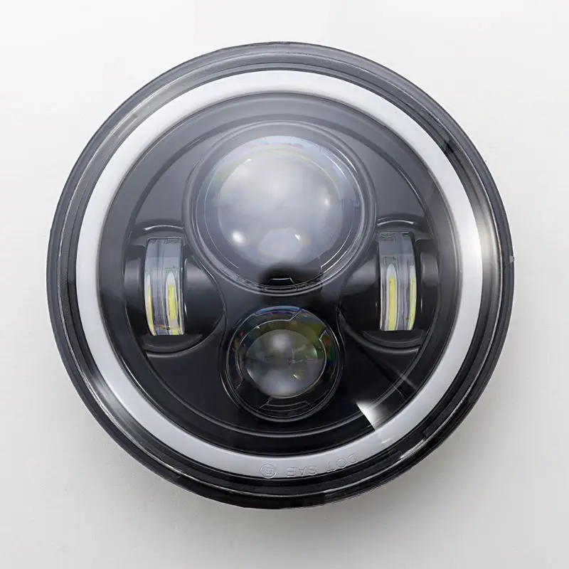 

1 Set Vehicle Car 7 Inch LED Headlight H4 H13 Amber Angel Eyes Lamp Bulb For JEEP CJ JK TJ Wrangler Harley Car Accessories 10166