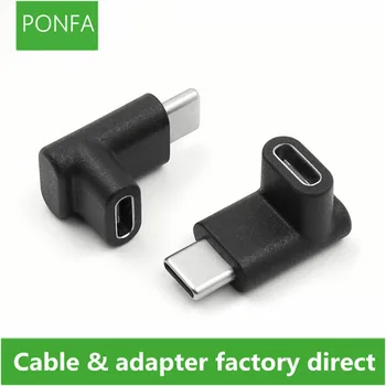 

USB3.1 USB-C Male To USB-C TYPE C 3.1 Male To Female Extension Head Adapter 90 Degree Up And Down Bend