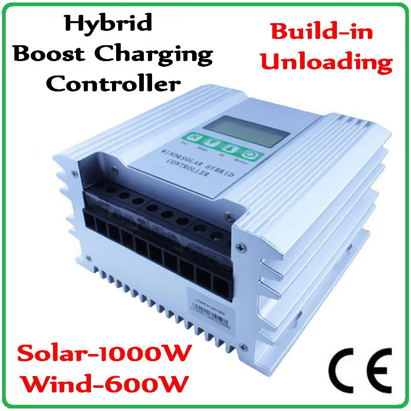

1000W Solar Panels & 600W Wind Turbine Generator Hybrid Charge Controller with Boost Charging Function and Built-in dump loader
