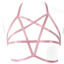 Бандаж белье для женские пикантные Топы Грудь Пояс Готический Dance подвязки нижнее белье Розовый Эластичный Отрегулируйте ремень Большие размеры