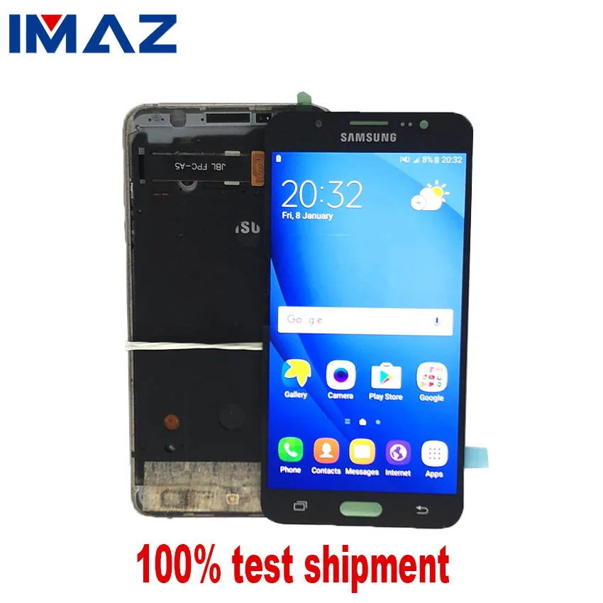 IMAZ Super AMOLED для samsung Galaxy J7 J710F/J710FN J710M J7108 ЖК-дисплей кодирующий преобразователь сенсорного экрана в сборе для J710 lcd